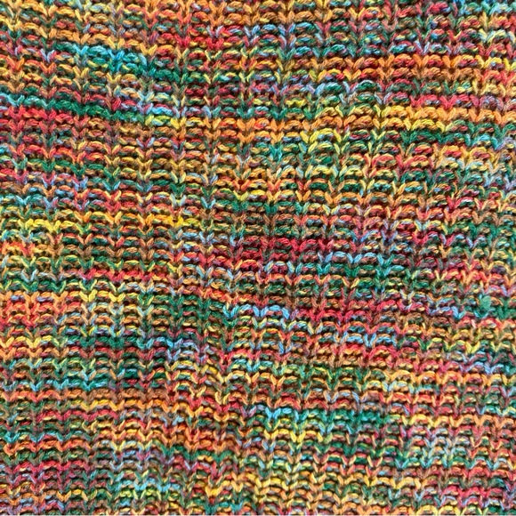 Haptics Multicolor Distressed Knit Sweater Rainbow Tattered Lightweight Small - Picture 6 of 6